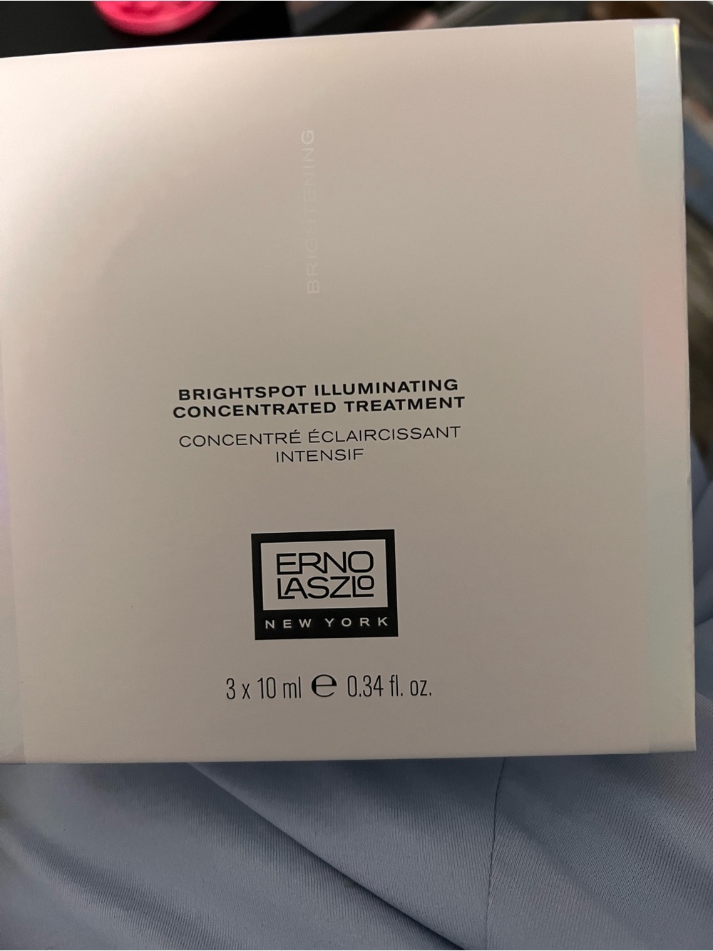 Erno Laszlo Pale Pink Brightspot Illuminating Concentrated Treatment Packaging